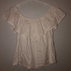White Off The Shoulder Top Size L